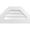 Ekena Millwork Octagonal Top Surface Mount PVC Gable Vent w/ 3-1/2"W x 1"P Standard Frame, 28"W x 16"H GVPOT28X1601SN - alternate 1